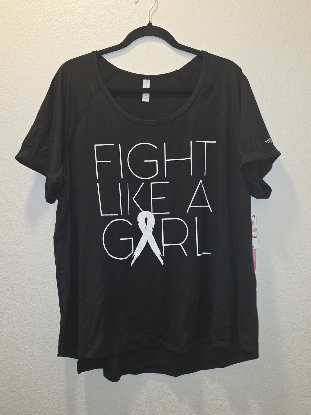 Fight Like a Girl Short Sleeve Graphic Tee - Black
